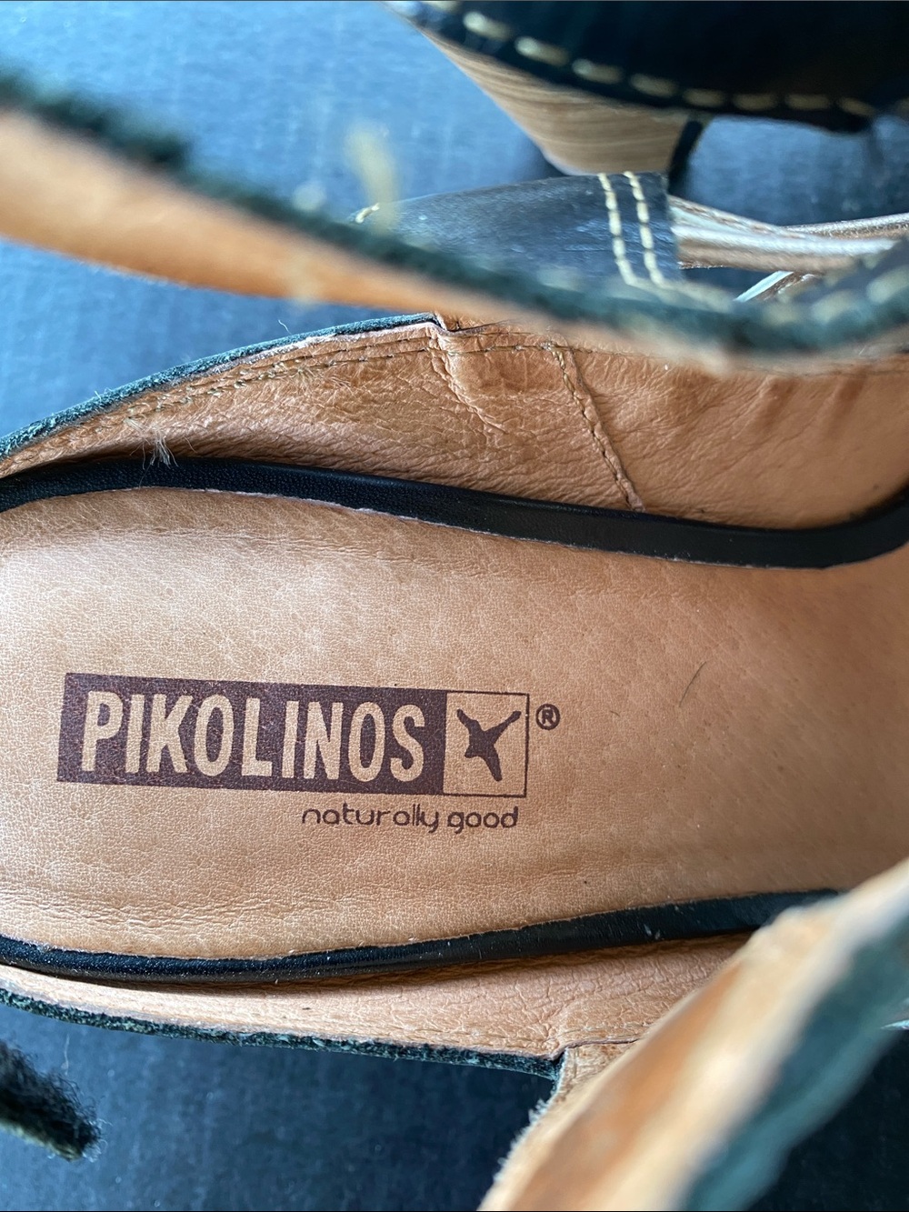PIKOLINOS Black Leather Strappy Slingback Sandals - Picture 8 of 13